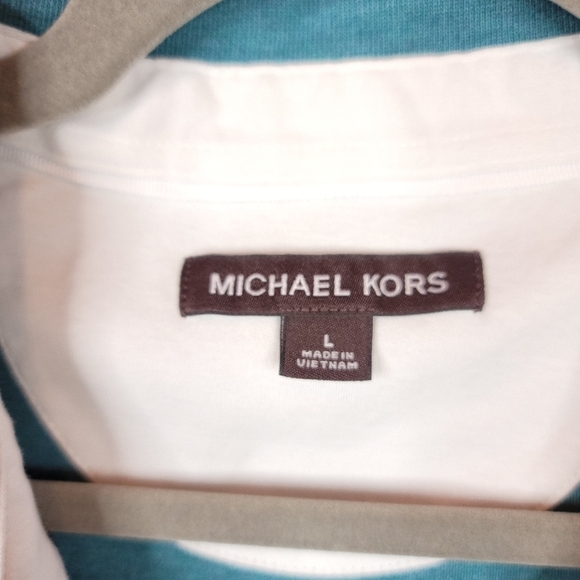 Michael Kors Striped Collar Polo Shirt - Picture 5 of 6